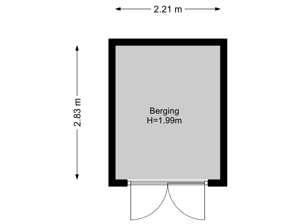 Bekijk plattegrond van Berging 2 van Spoorstraat 12