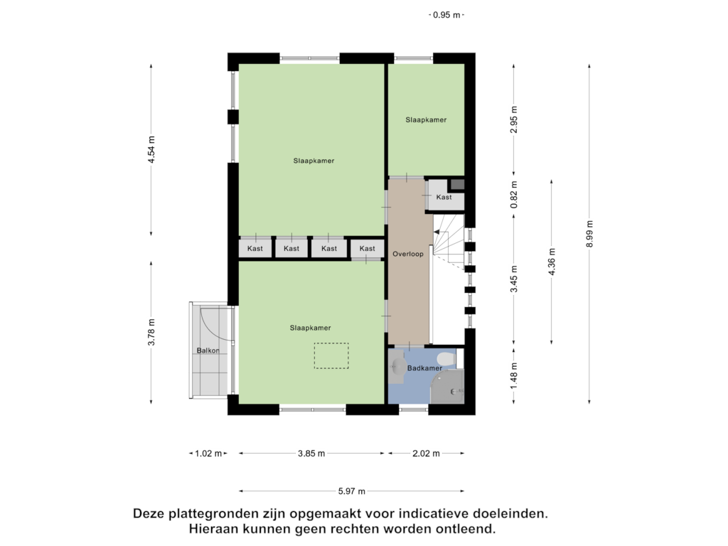 View floorplan of Eerste Verdieping of Westsingel 14