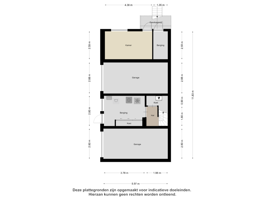 View floorplan of Souterrain of Westsingel 14