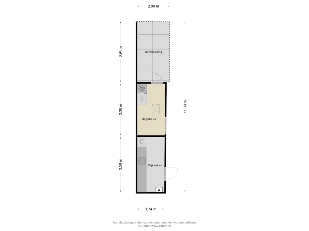 Bekijk plattegrond van Bijgebouw van Lipperkerkstraat 410