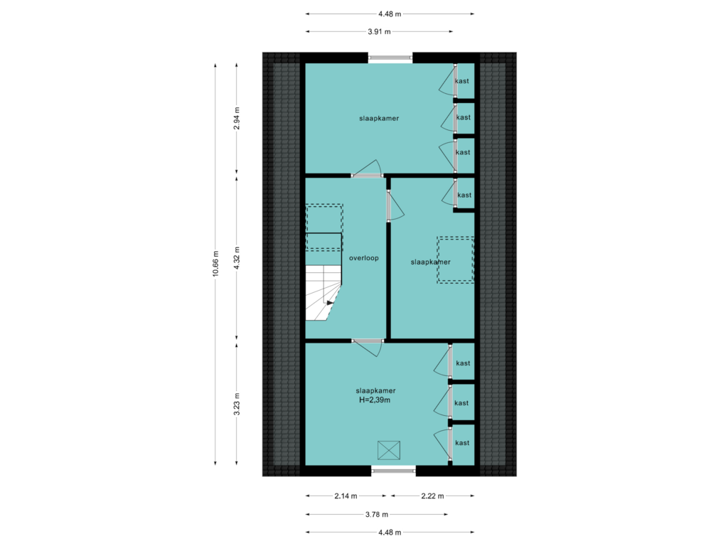 View floorplan of Verdieping of Graaf Floris V weg 37-A