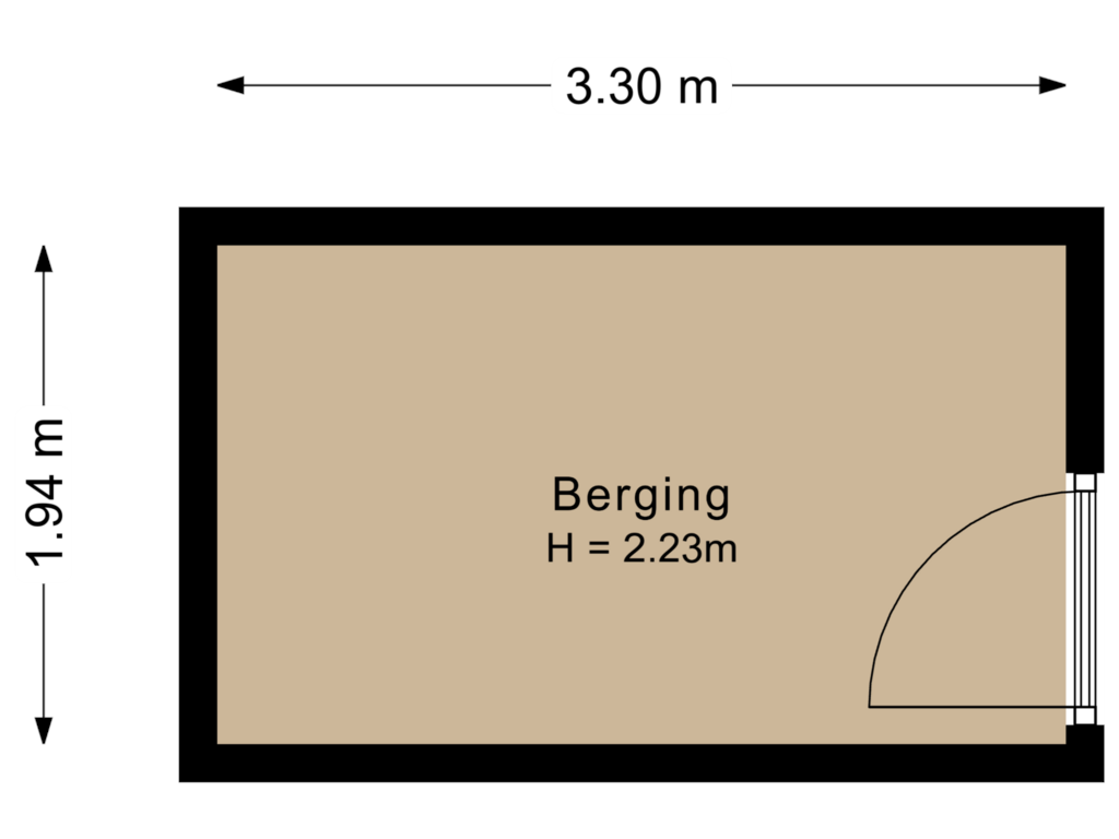 Bekijk plattegrond van Berging  van Bastion 307