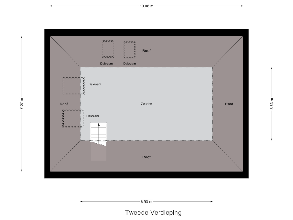 Bekijk plattegrond van Tweede Verdieping van Tusveld 19