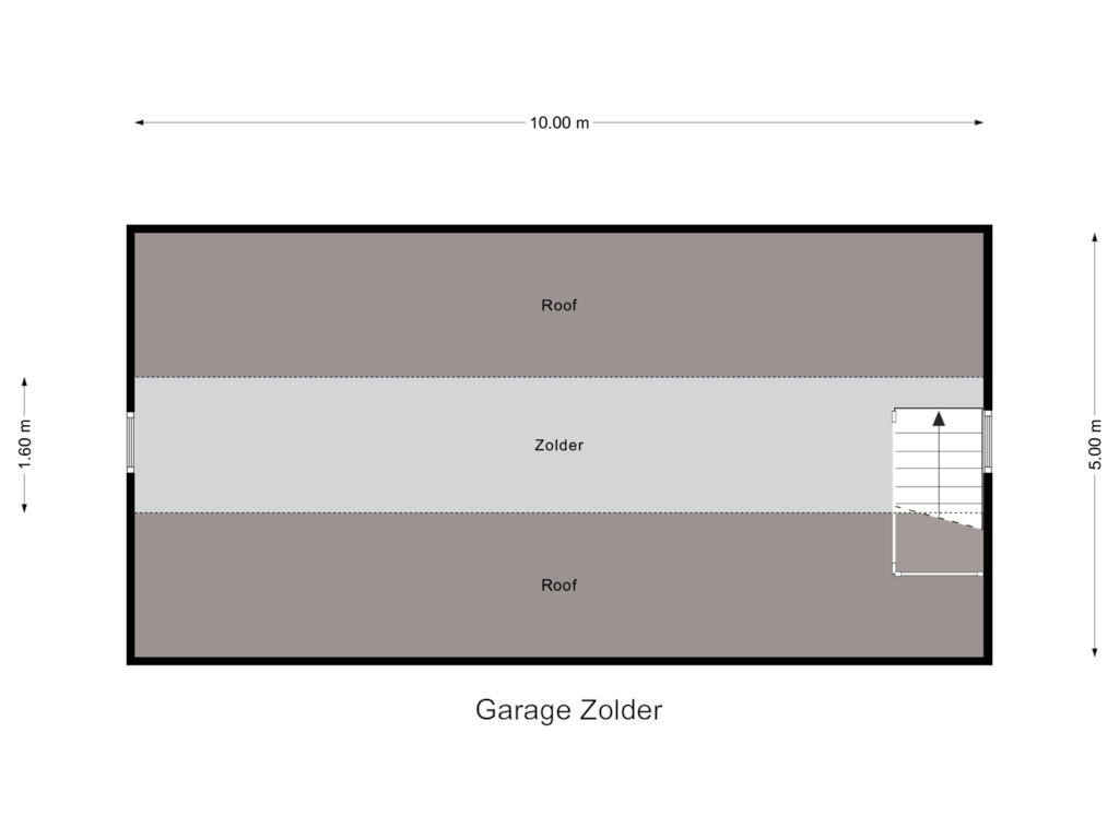 Bekijk plattegrond van Garage Zolder van Tusveld 19