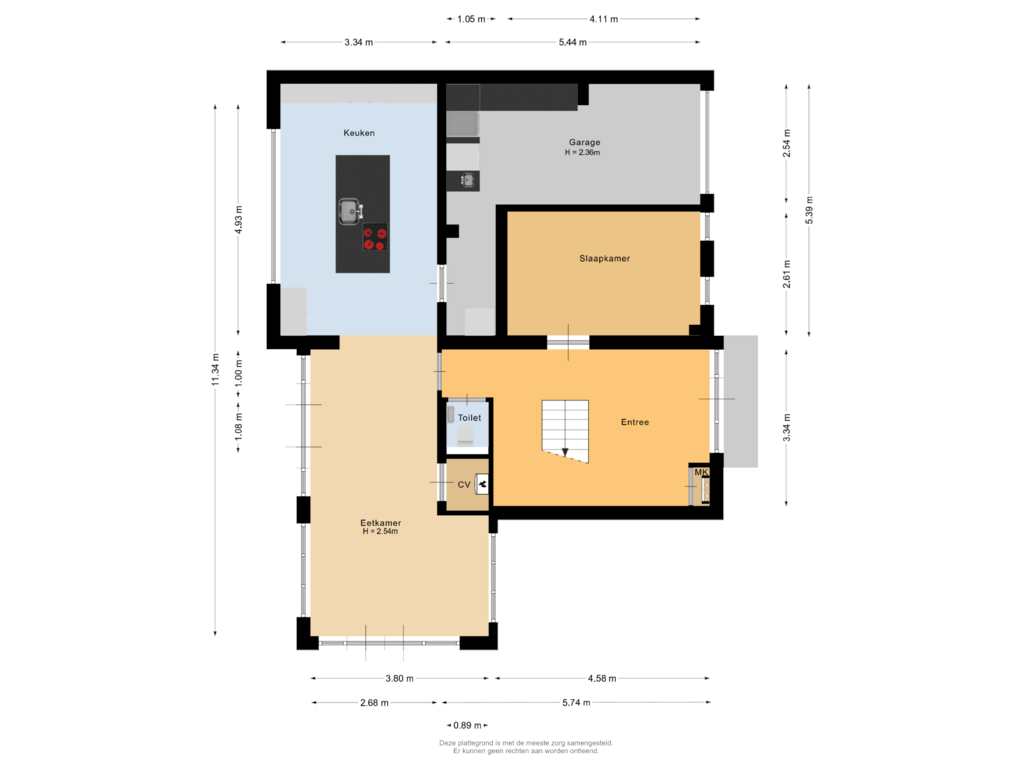 Bekijk plattegrond van Begane grond van Nienoordlaan 44