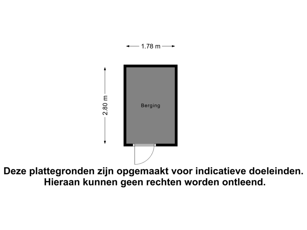 View floorplan of Berging of Schaduwgras 20