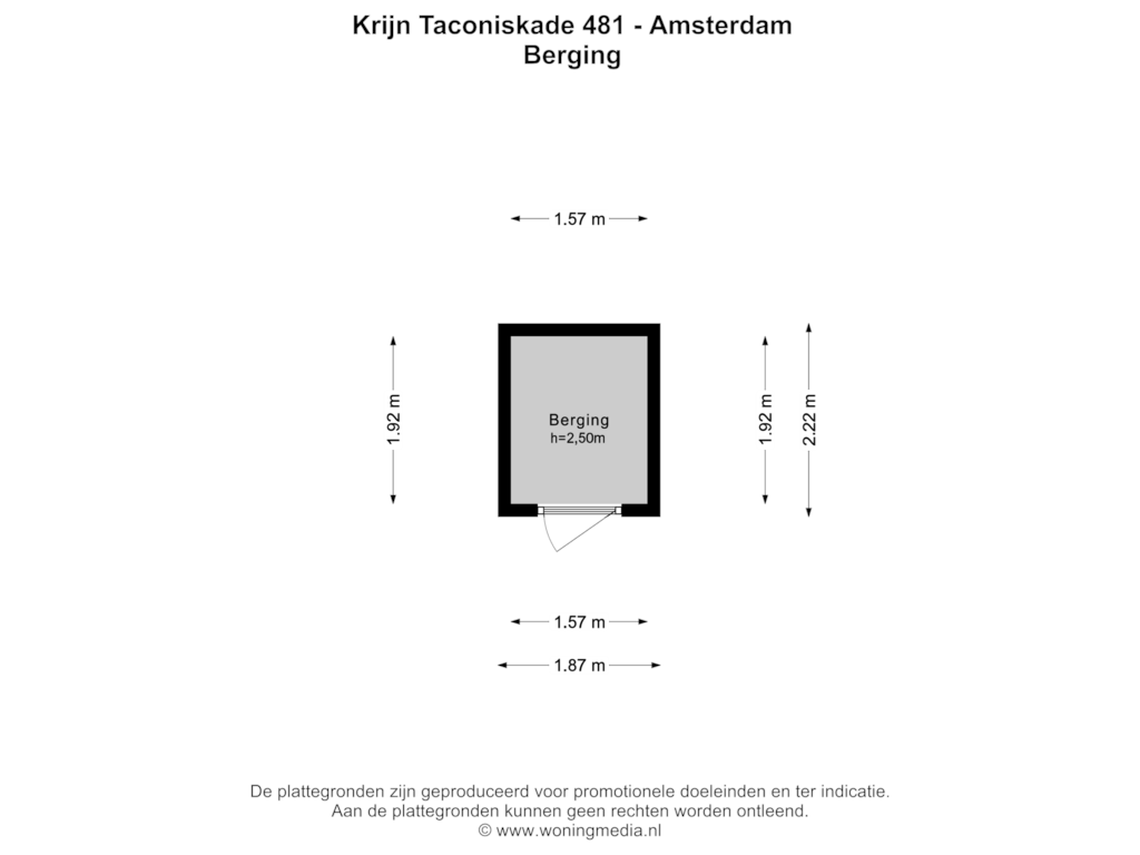 Bekijk plattegrond van Berging van Krijn Taconiskade 481