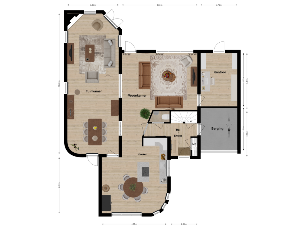 Bekijk plattegrond van Begane grond van Koperwiek 18