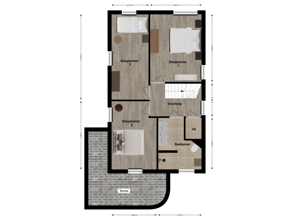 Bekijk plattegrond van Verdieping van Koperwiek 18