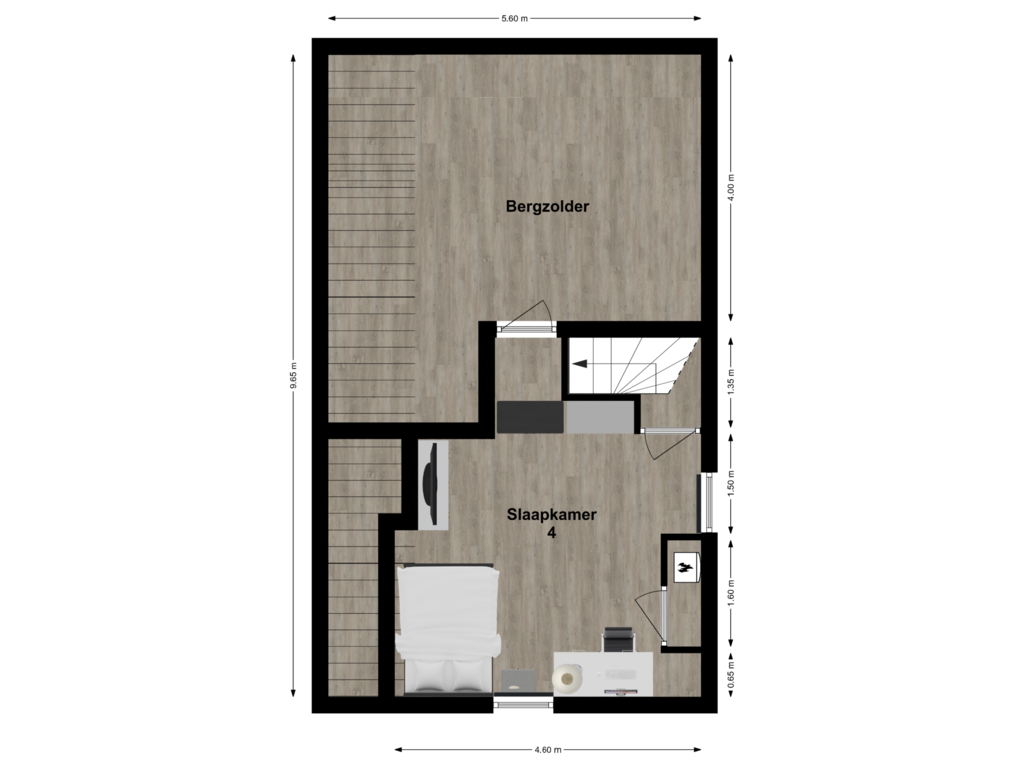 Bekijk plattegrond van Zolder van Koperwiek 18