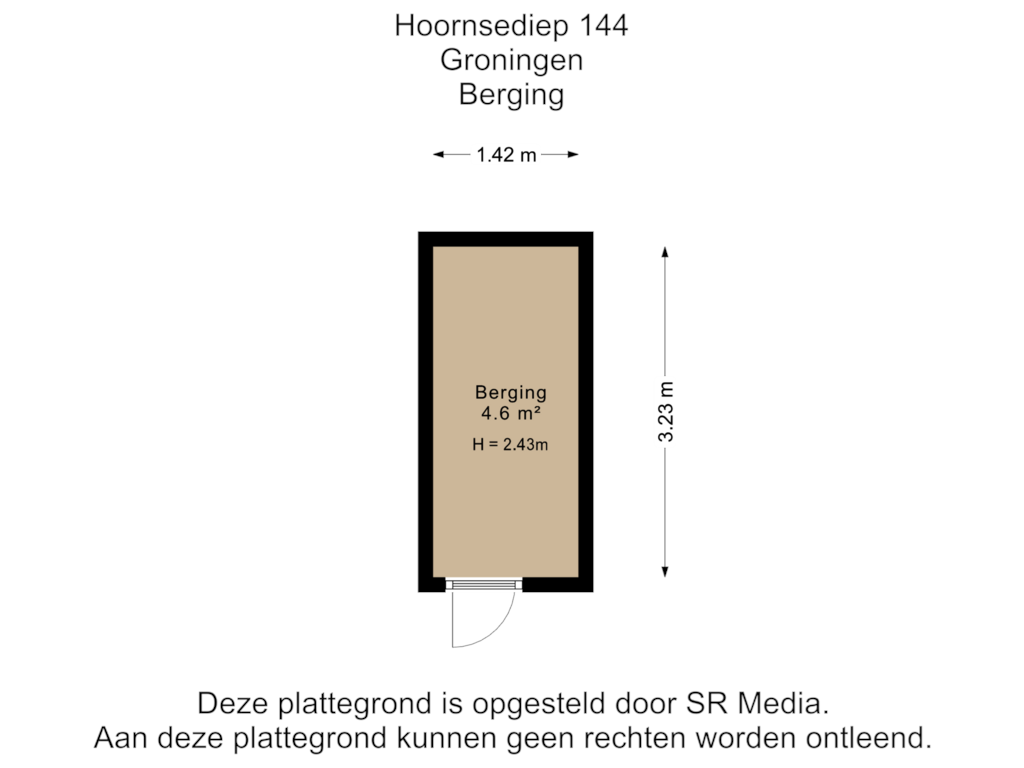 Bekijk plattegrond van Berging van Hoornsediep 144