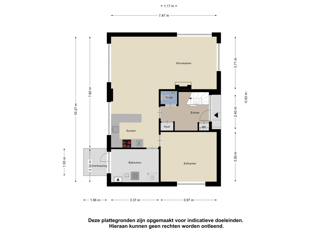 View floorplan of Begane Grond of Schubertlaan 12