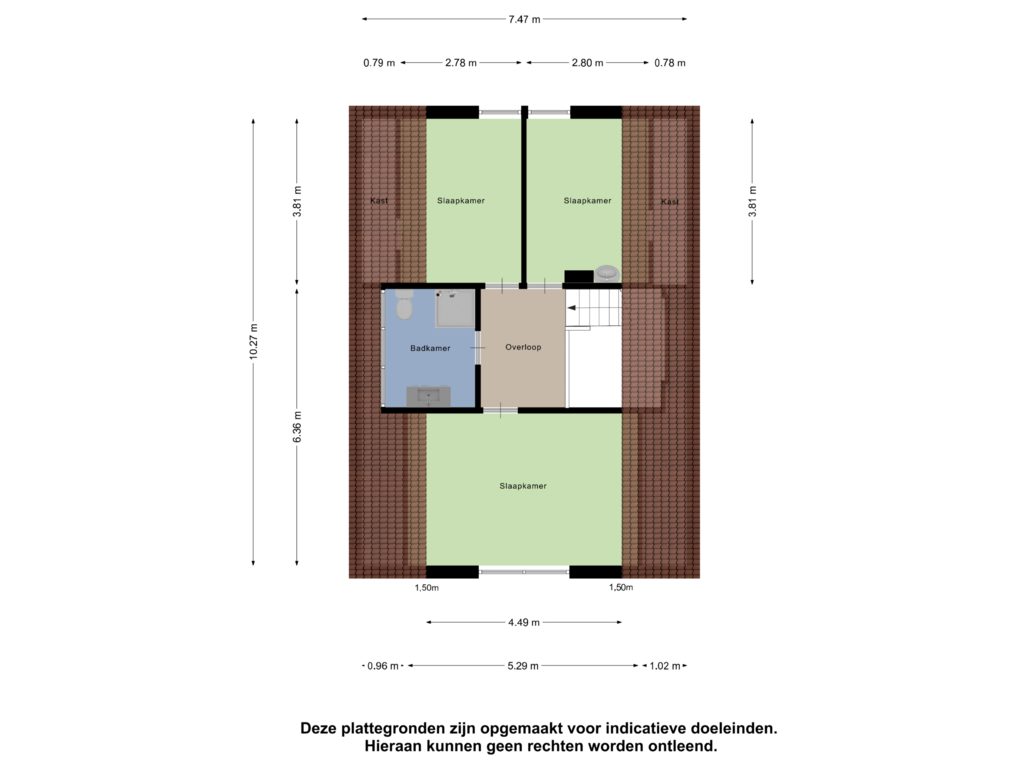 View floorplan of Eerste Verdieping of Schubertlaan 12