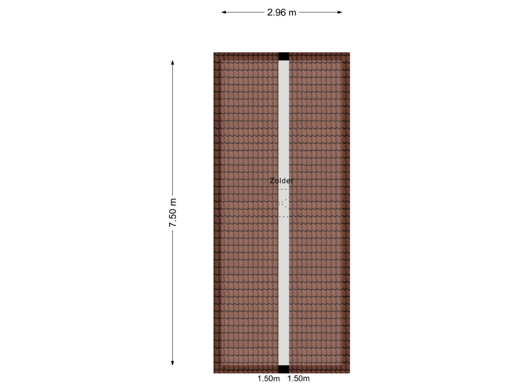 View floorplan of Garage Zolder of Schubertlaan 12