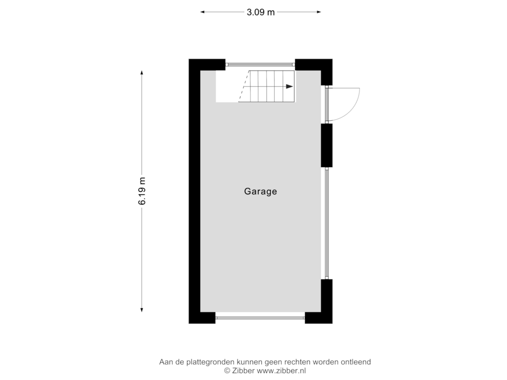 Bekijk plattegrond van Garage van Hazenputten 17