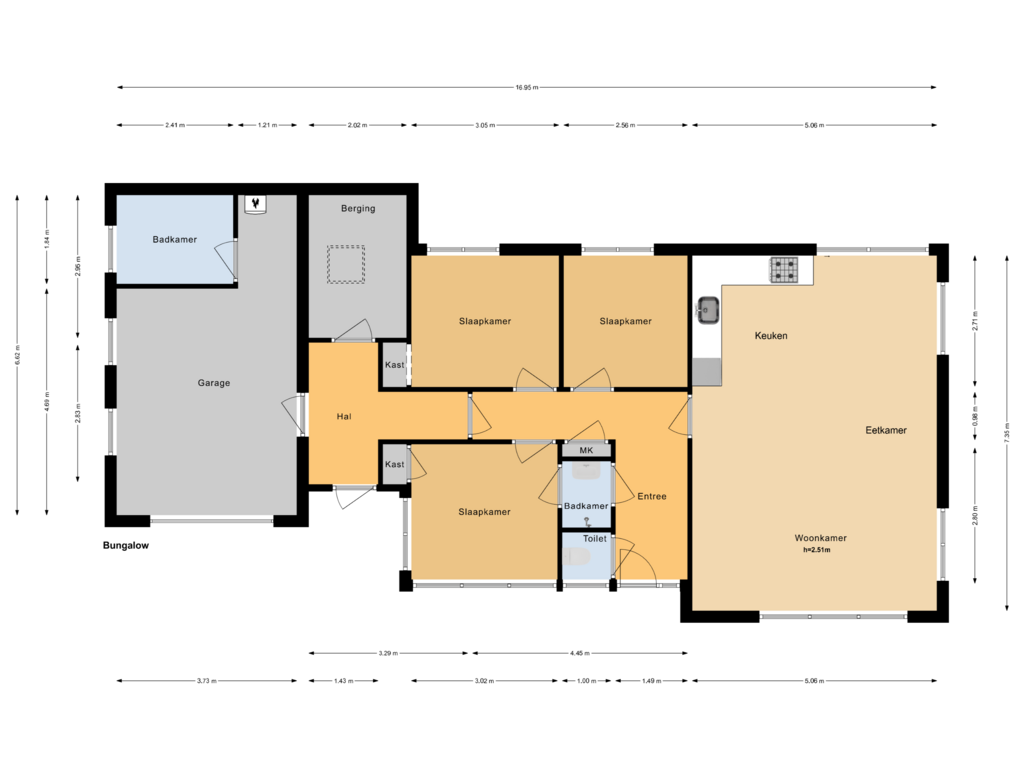 Bekijk plattegrond van First floor van Van Roozendaalstraat 45