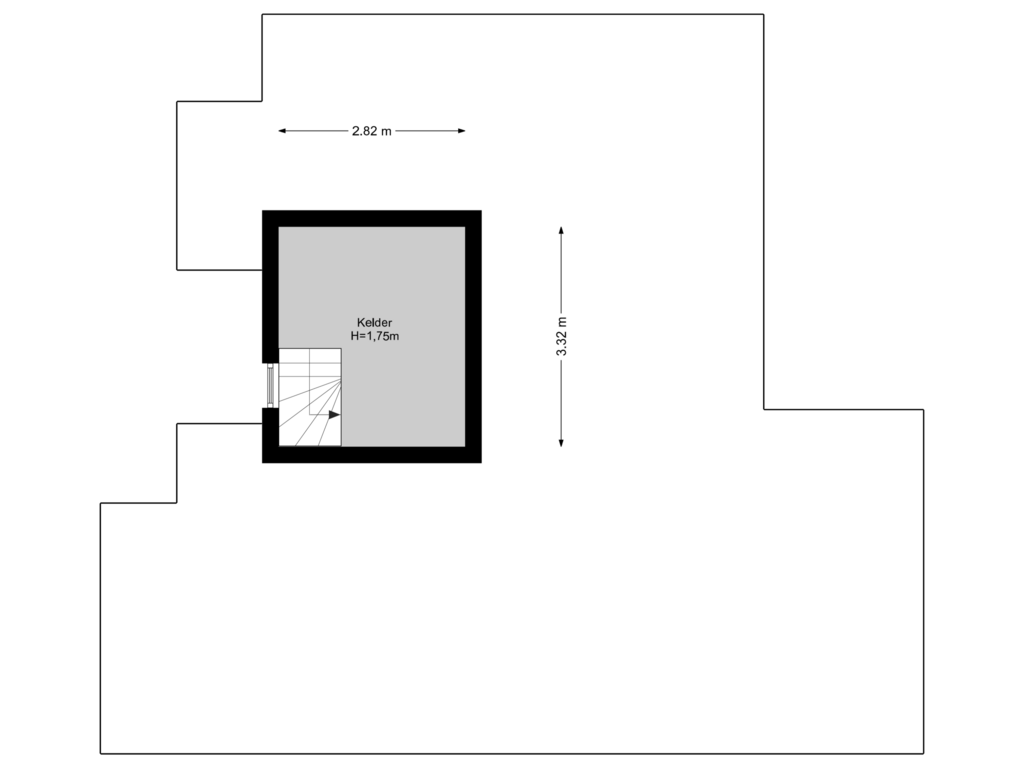 View floorplan of Kelder of Beetslaan 19