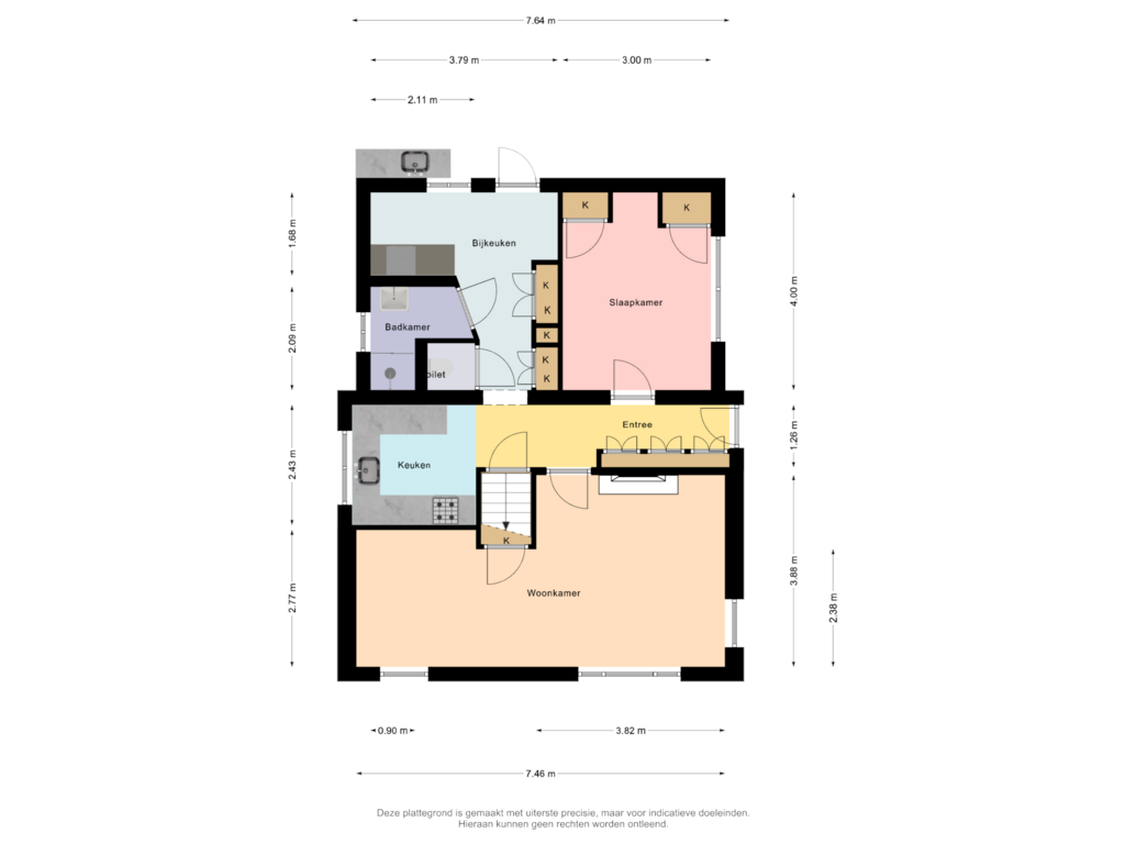 Bekijk plattegrond van Begane Grond van Dorpsstraat 792