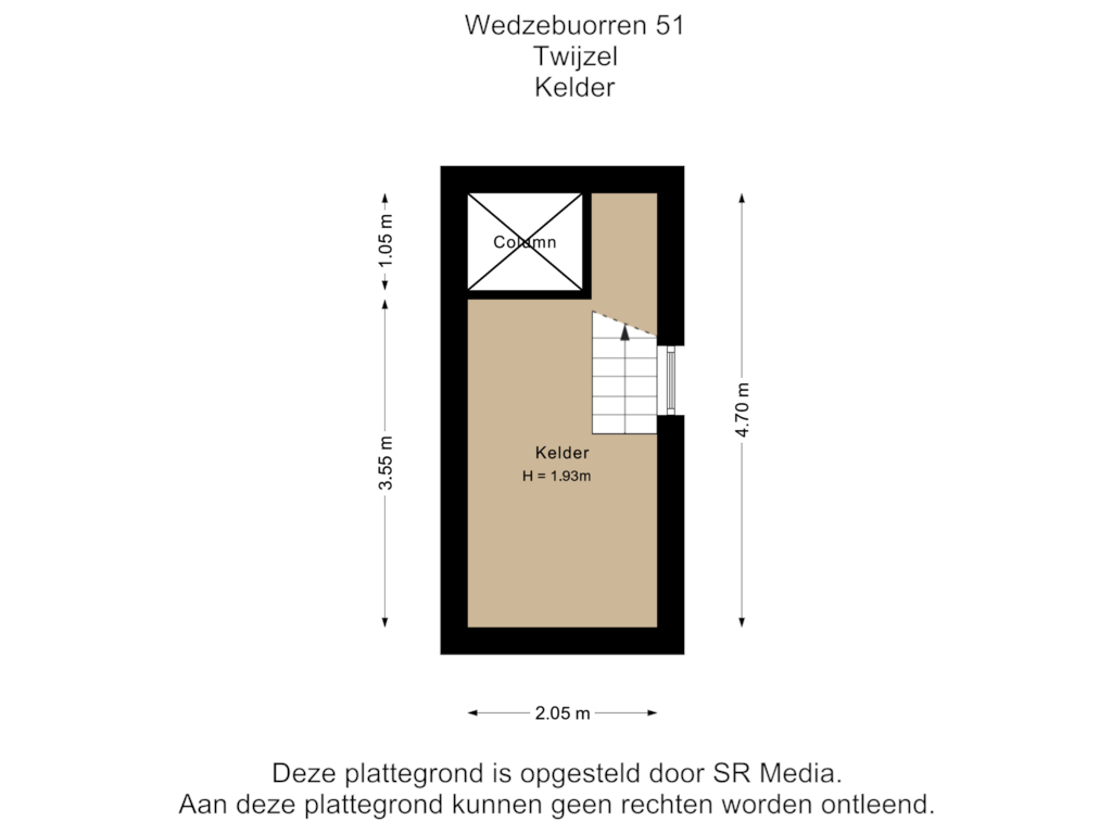 Bekijk plattegrond van Kelder van Wedzebuorren 51