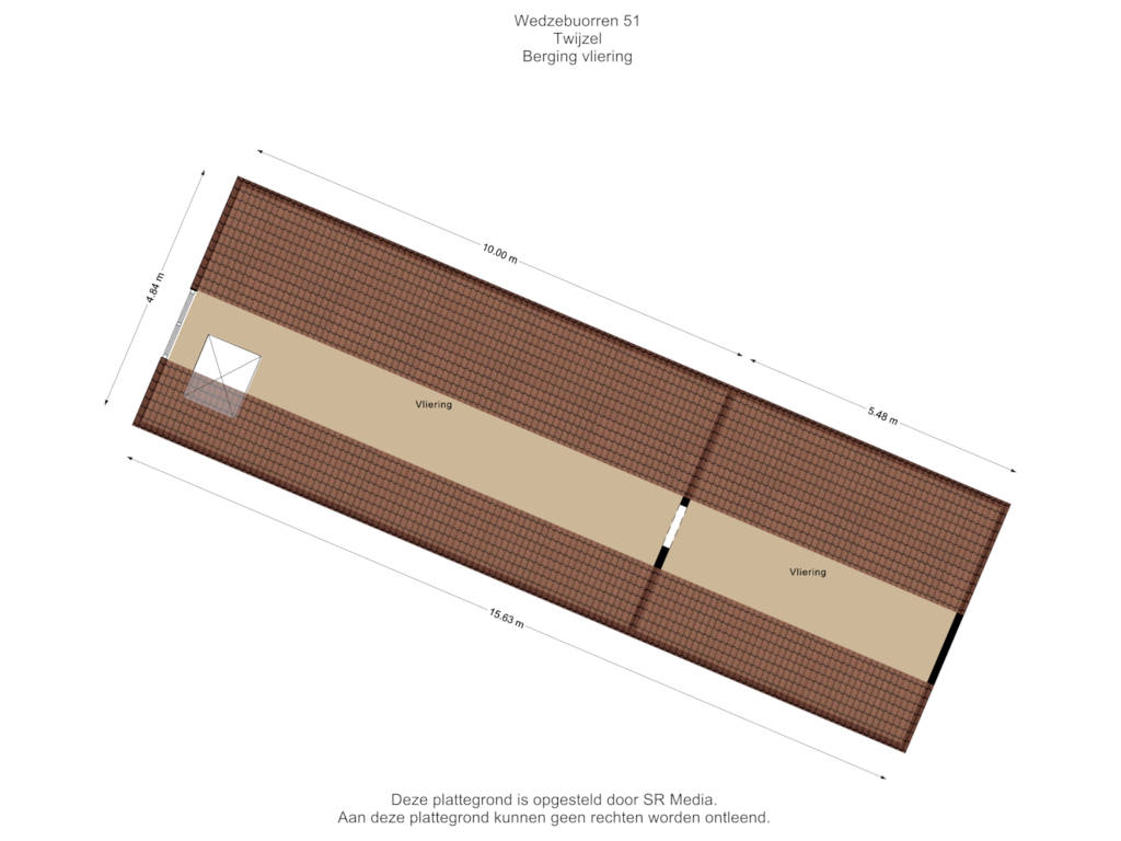 Bekijk plattegrond van Berging vliering van Wedzebuorren 51