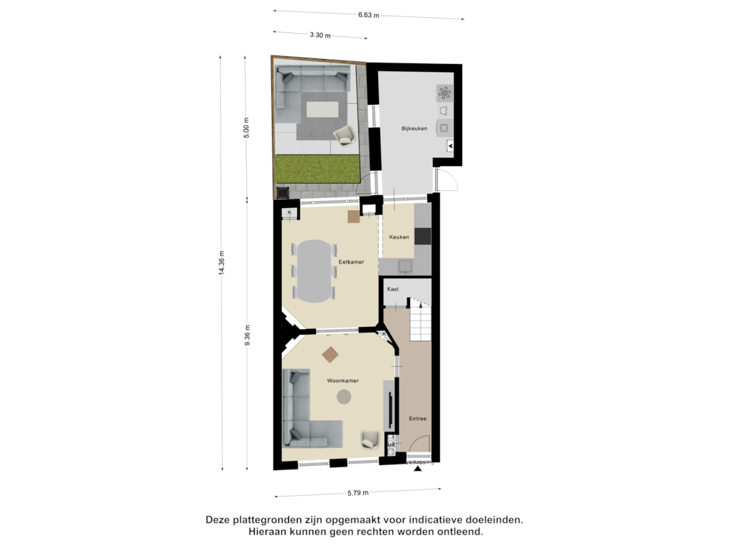 Bekijk plattegrond van Begane Grond-Tuin van Saskiastraat 2