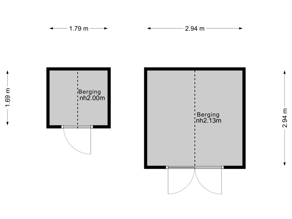 View floorplan of Bergingen of Touwslagersbaan 20