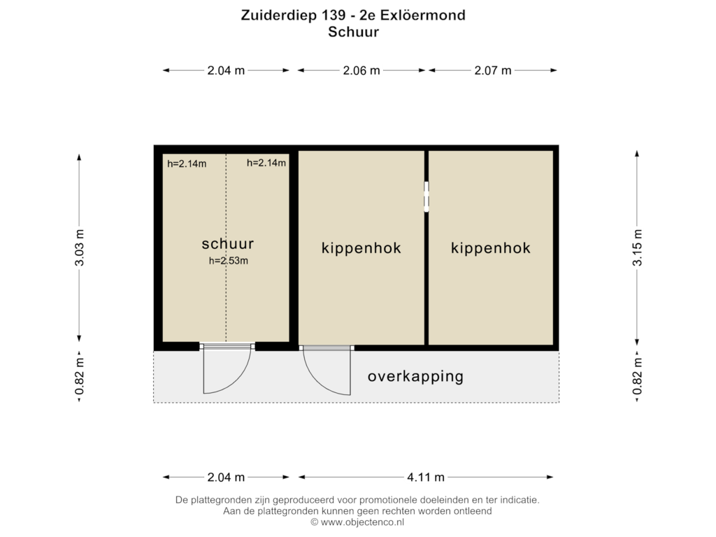 Bekijk plattegrond van Schuur van Zuiderdiep 139