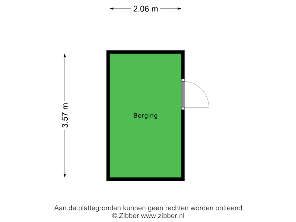 View floorplan of Berging of Den Uylstraat 29