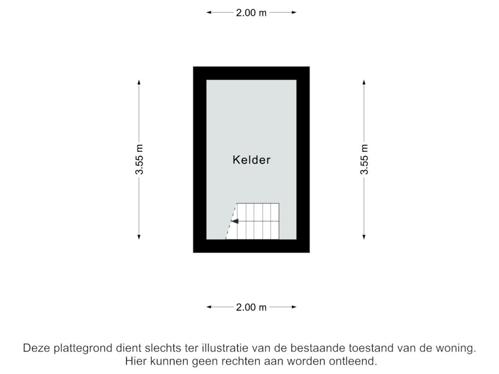 View floorplan of Kelder of Leeuwerikstraat 35