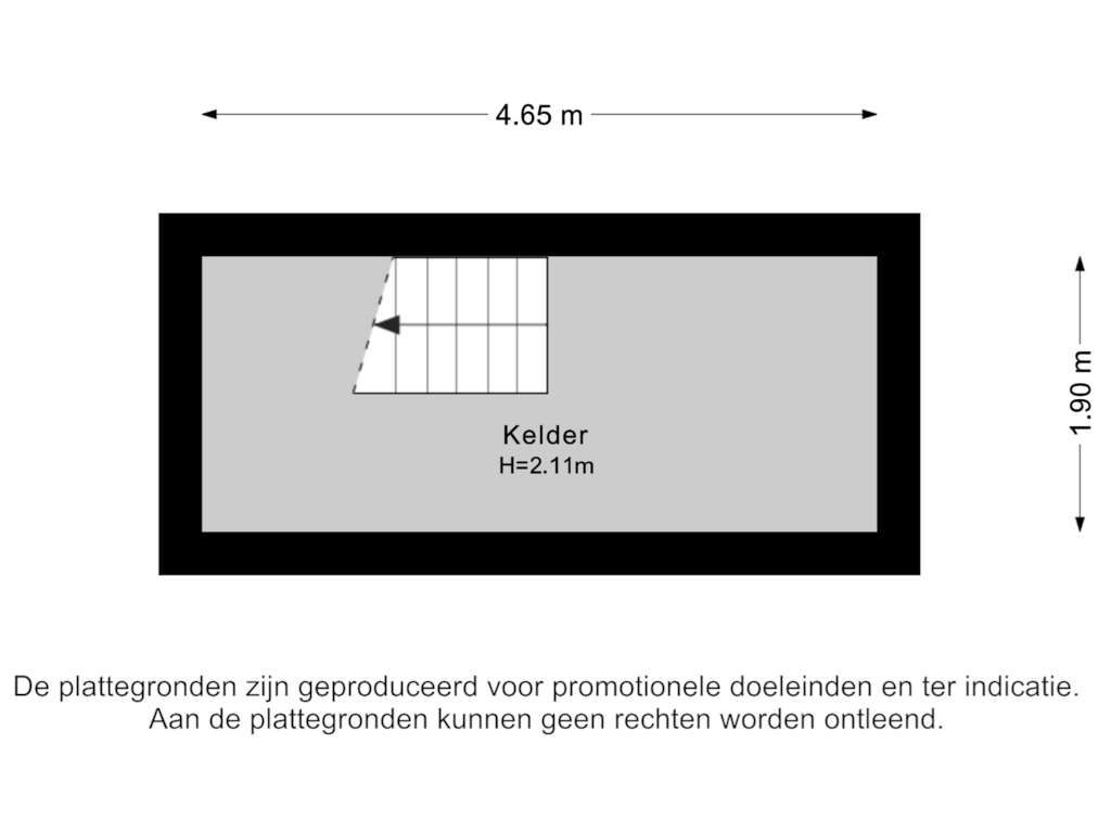 Bekijk plattegrond van Kelder van Hoog Buurloseweg 22-A