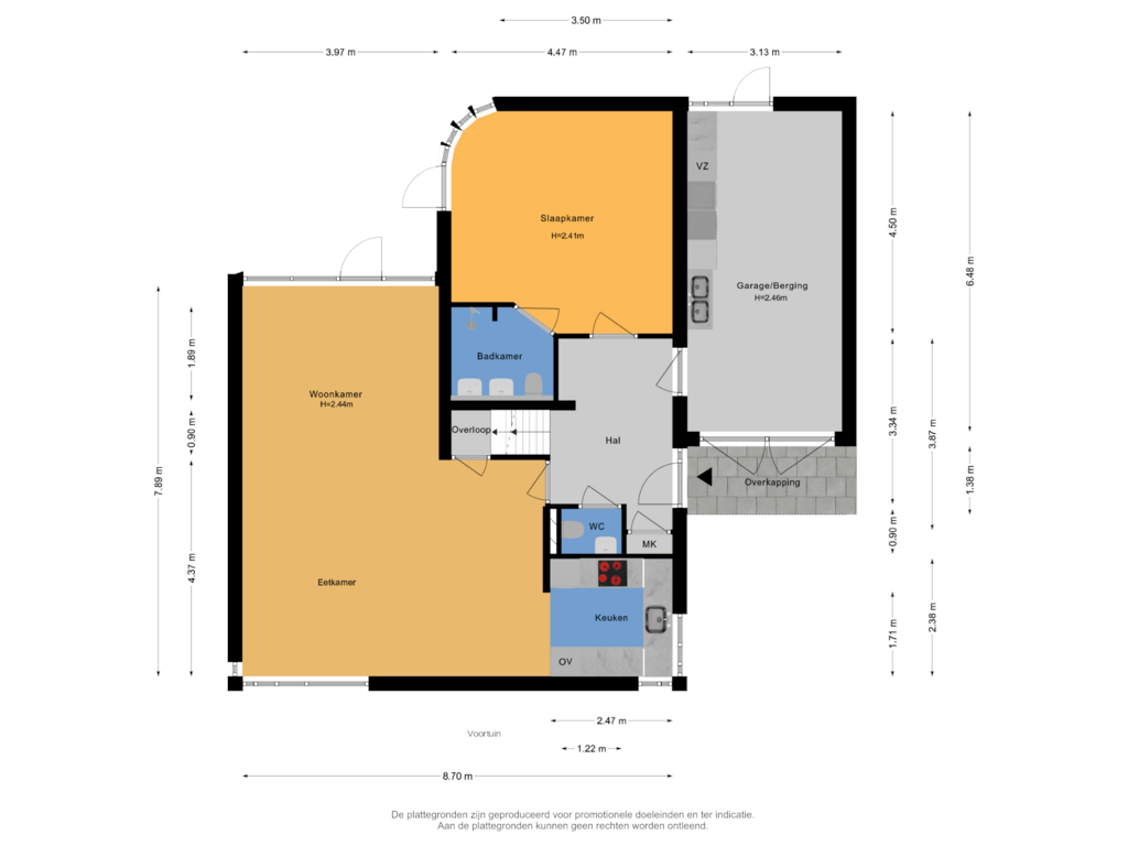 Bekijk plattegrond van Begane grond van Hoog Buurloseweg 22-A