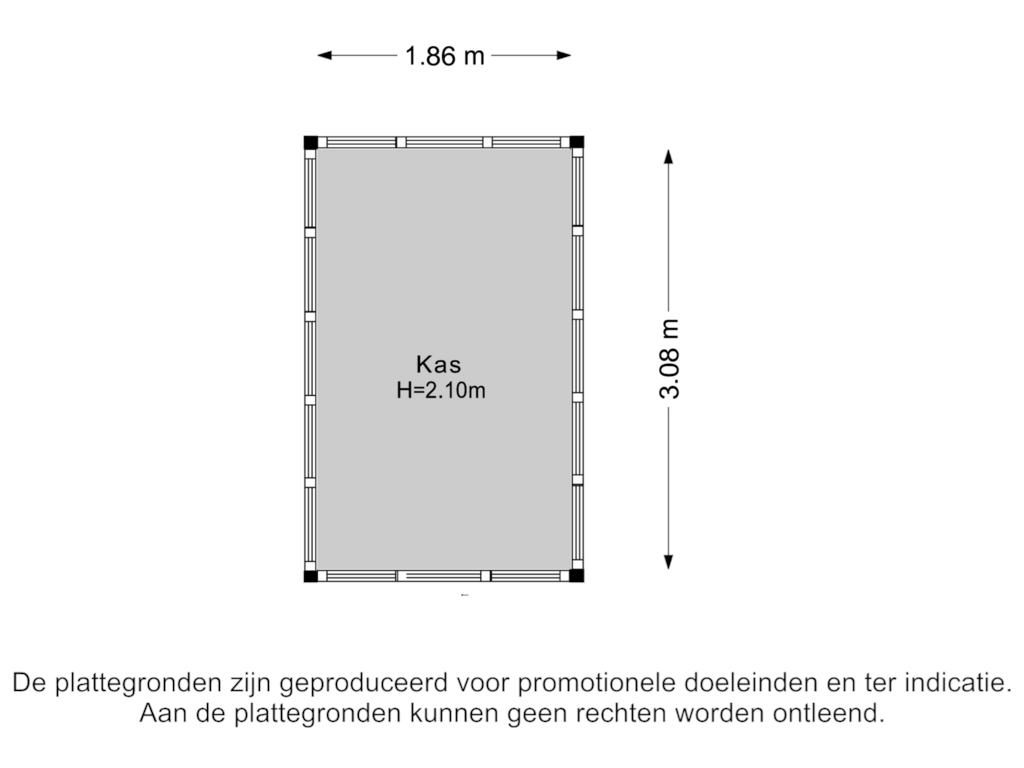 Bekijk plattegrond van Kas van Hoog Buurloseweg 22-A