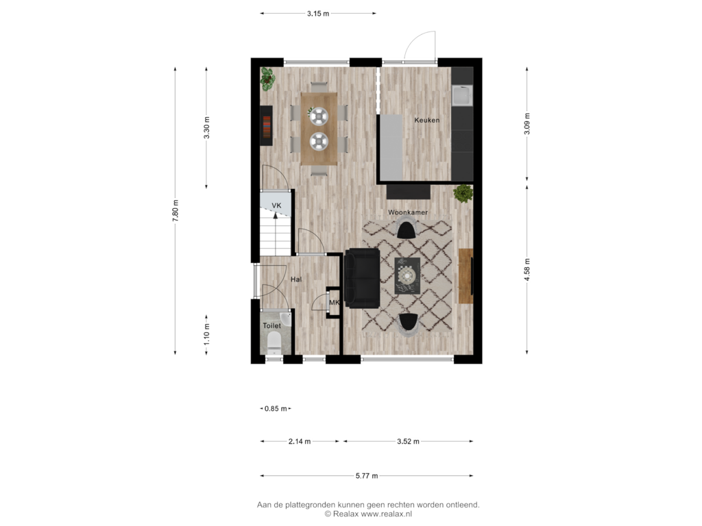 Bekijk plattegrond van Begane grond van Catsstraat 8