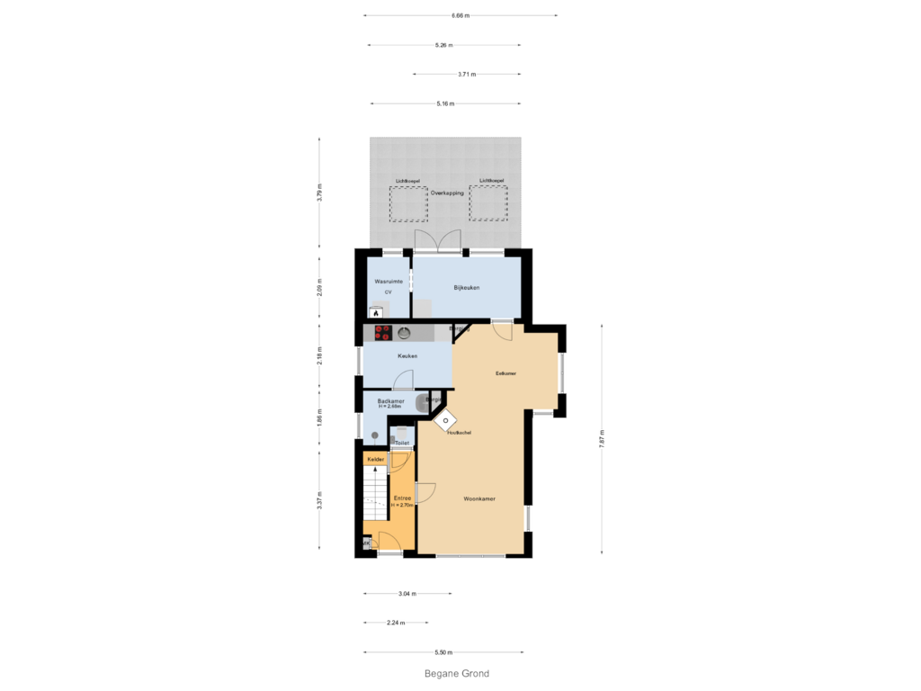 View floorplan of Begane Grond of Hogezoom 46