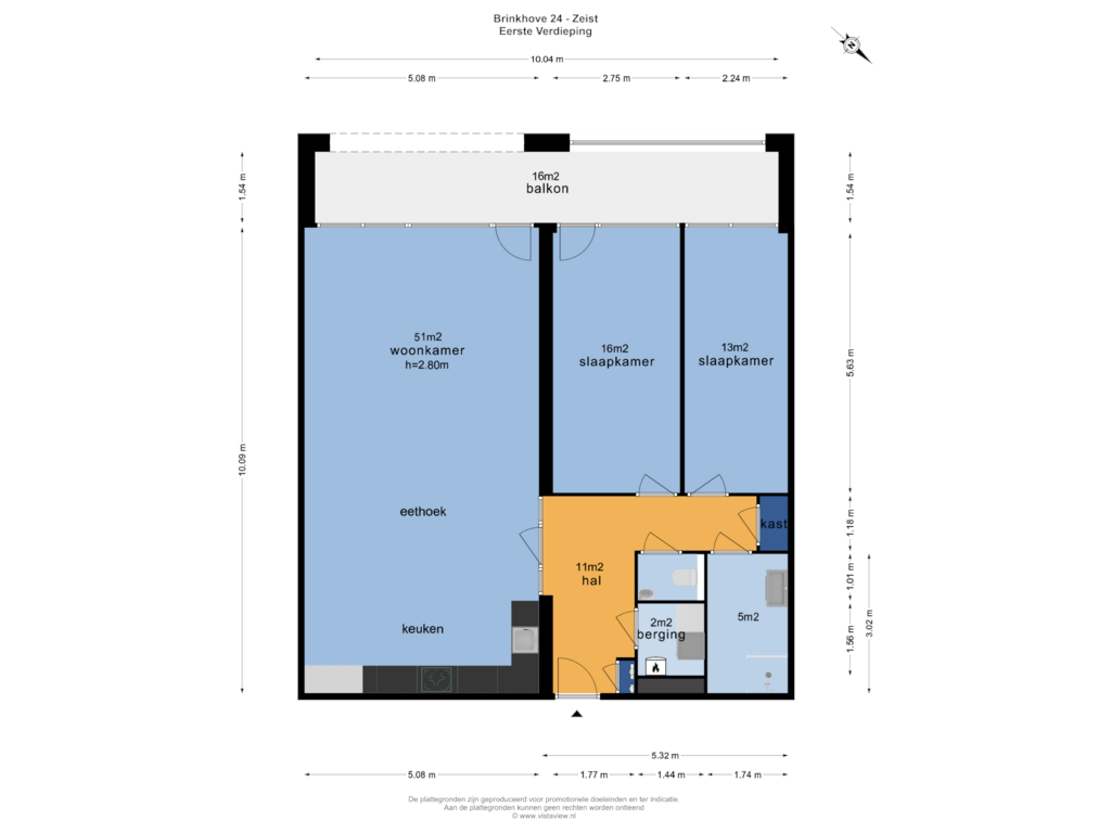 View floorplan of EERSTE VERDIEPING of Brinkhove 24