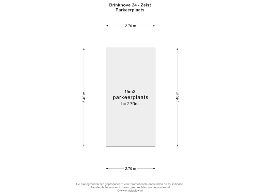 View floorplan of PARKEERPLAATS of Brinkhove 24