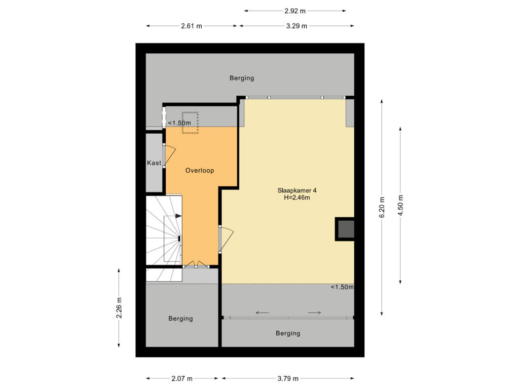 Bekijk plattegrond van Tweede Verdieping van Dahlialaan 76