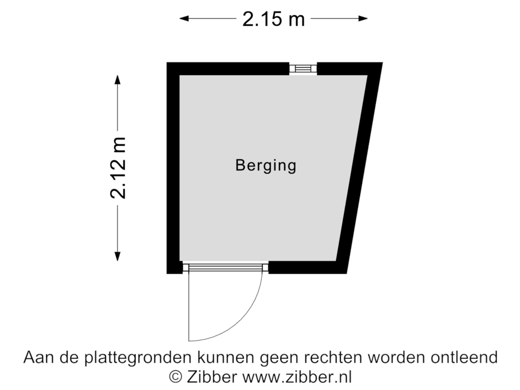 View floorplan of Berging of A. Jacobsstraat 167