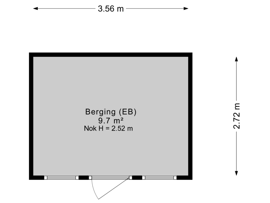 View floorplan of Berging of Peter van Anrooystraat 11