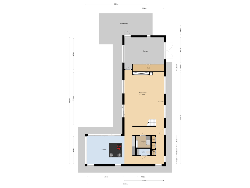 Bekijk plattegrond van Begane grond van Kobalt 2