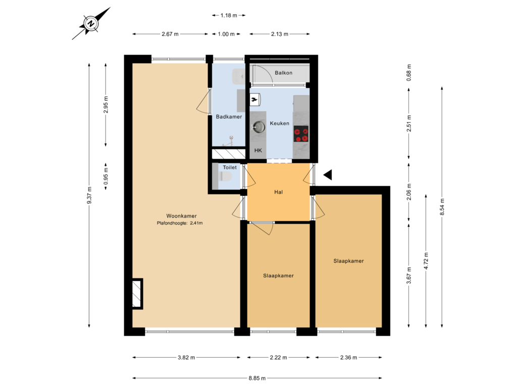 Bekijk plattegrond van Plattegrond van Dickensstraat 13