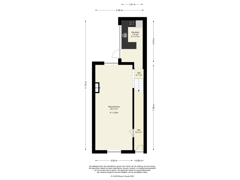 View floorplan of Begane grond of Balistraat 68