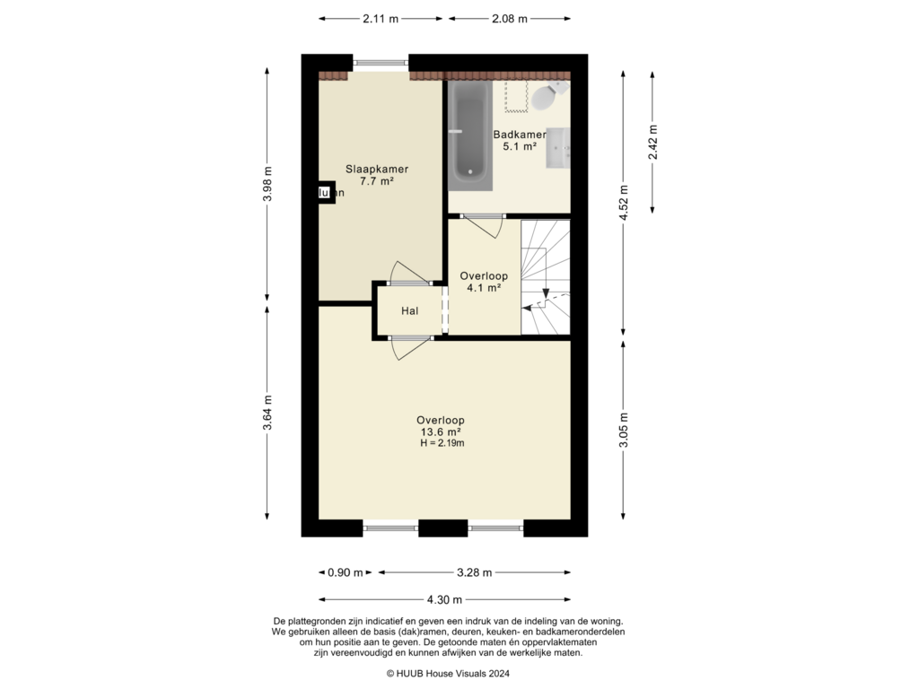 View floorplan of Eerste verdieping of Balistraat 68