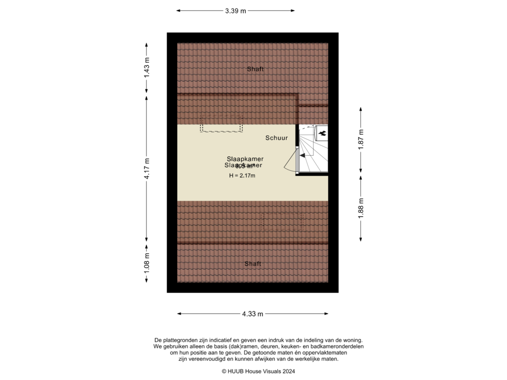 View floorplan of Tweede verdieping of Balistraat 68