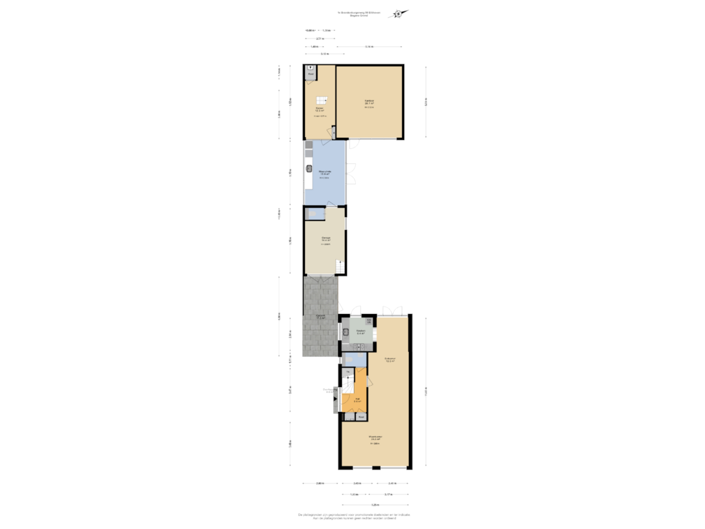 Bekijk plattegrond van Begane Grond van 1e Brandenburgerweg 99