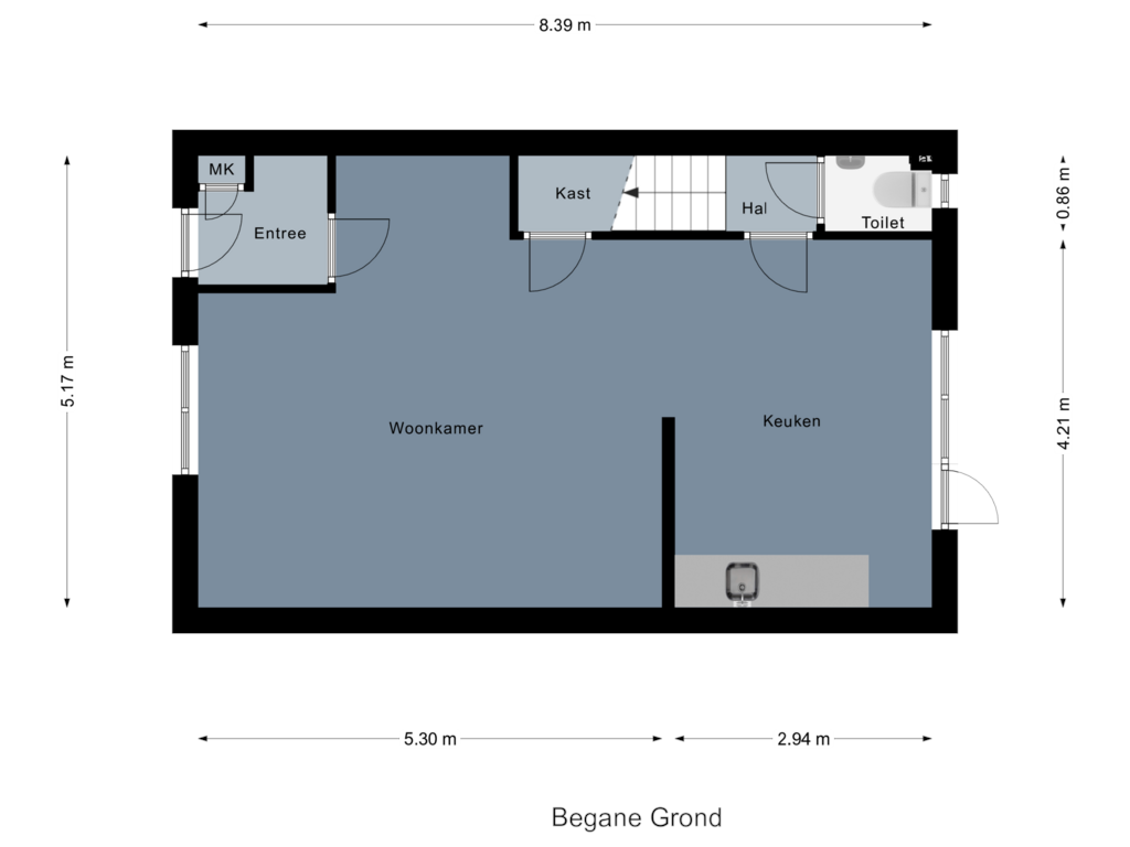 View floorplan of Begane Grond of De Fuut 7