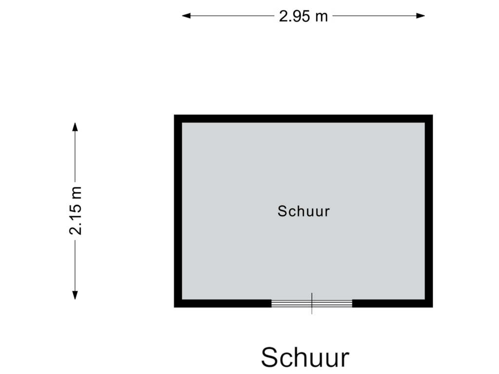 View floorplan of Schuur of De Fuut 7