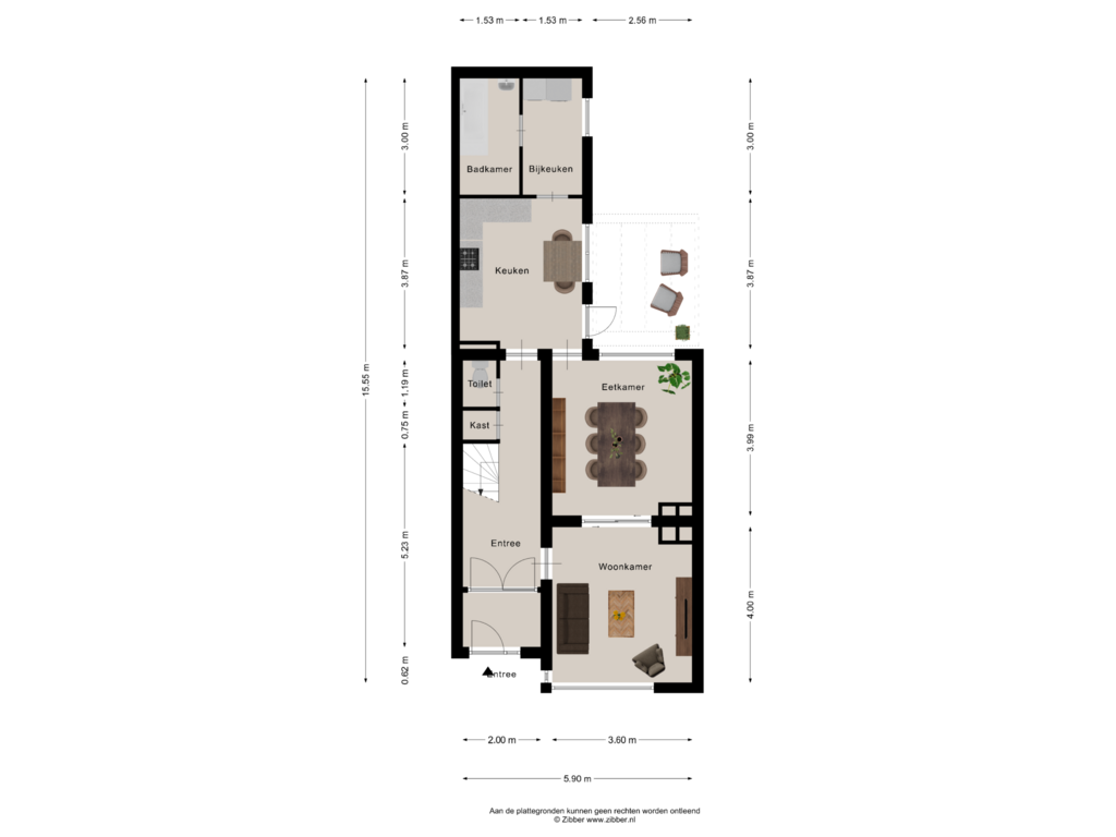 View floorplan of Begane Grond of Keulerstraat 4