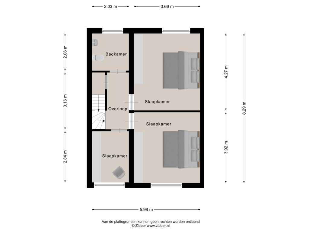 View floorplan of Eerste Verdieping of Keulerstraat 4