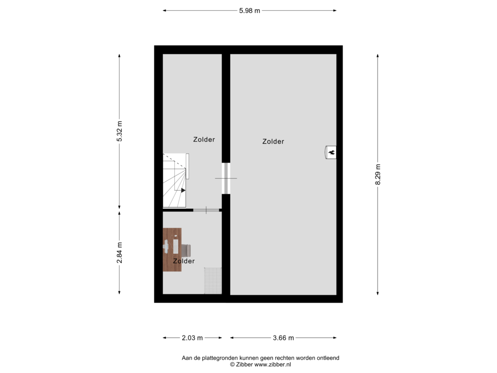 View floorplan of Tweede Verdieping of Keulerstraat 4